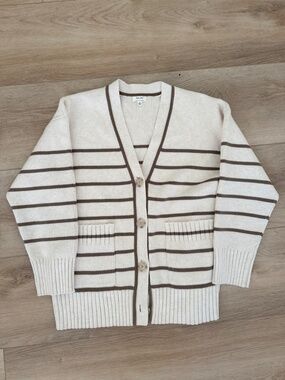 Splendid X @Cellajaneblog Stripe Button Front Cardigan